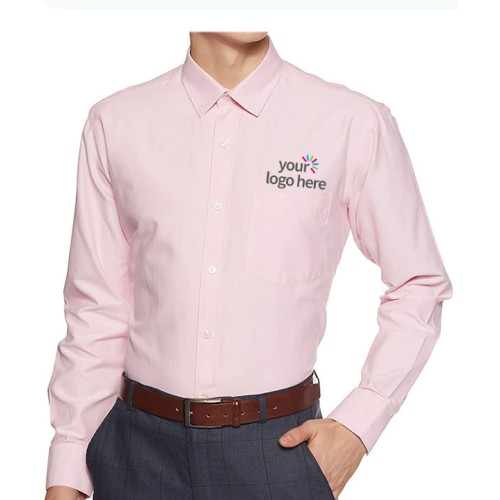 Men's Economy Long Sleeve Office Shirt Pink