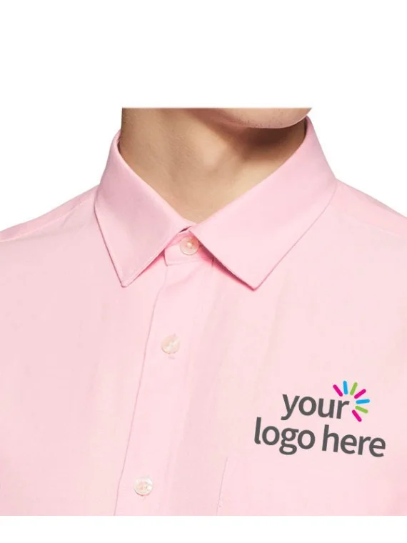 Men's Economy Long Sleeve Office Shirt Pink