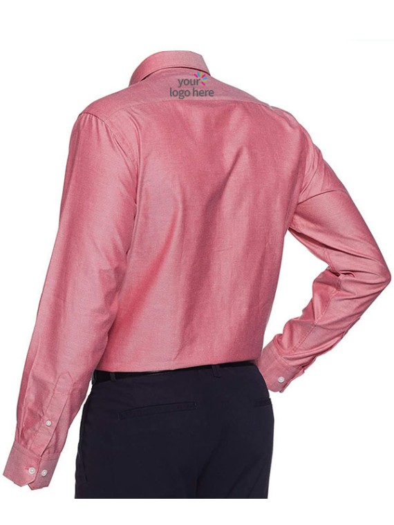 Men's Economy Long Sleeve Office Shirt Light Red