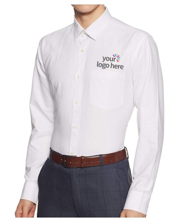 Classic White Embroidered Office Shirt