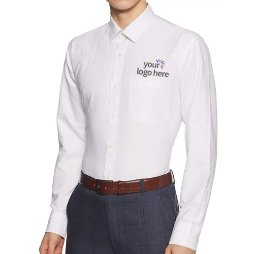 Classic White Embroidered Office Shirt
