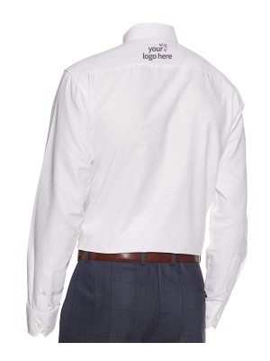 Classic White Embroidered Office Shirt Classic White Embroidered Office Shirt
