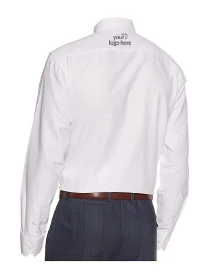 Classic White Embroidered Office Shirt Classic White Embroidered Office Shirt