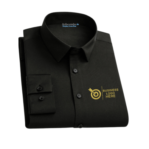 OfficeElite Men’s Customized Black Shirt