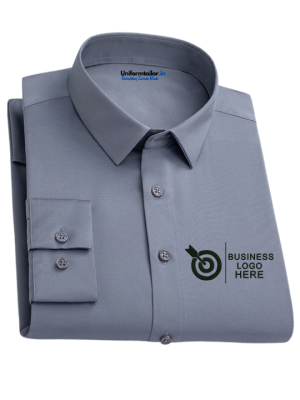 OfficeElite Men’s Customized Grey Shirt