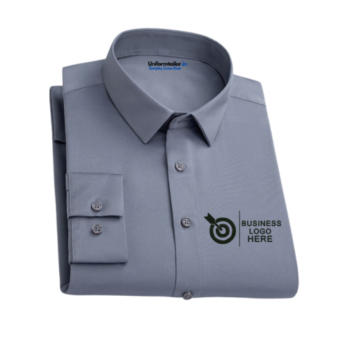 OfficeElite Men’s Customized Grey Shirt