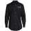 Black Curve Hem Shirt with Custom Logo Embroidery