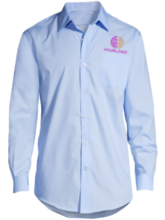 CurveFit Sky Blue Work Shirt
