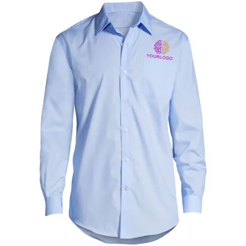 CurveFit Sky Blue Work Shirt