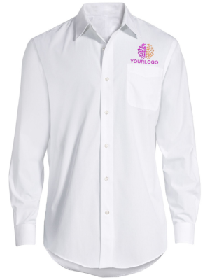 CurveFit White Work Shirt