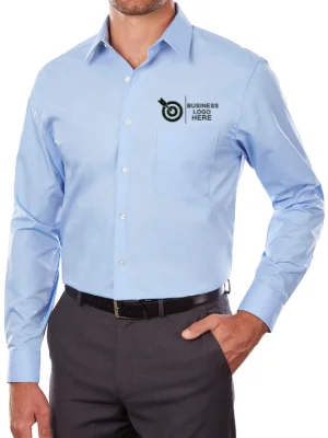 Executive Blue Custom Logo Shirt Executive Blue Custom Logo Shirt