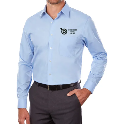 Executive Blue Custom Logo Shirt