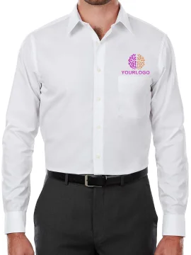Executive White Custom Logo Shirt