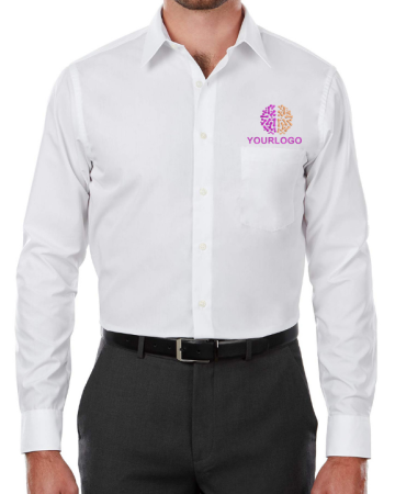 Executive White Custom Logo Shirt