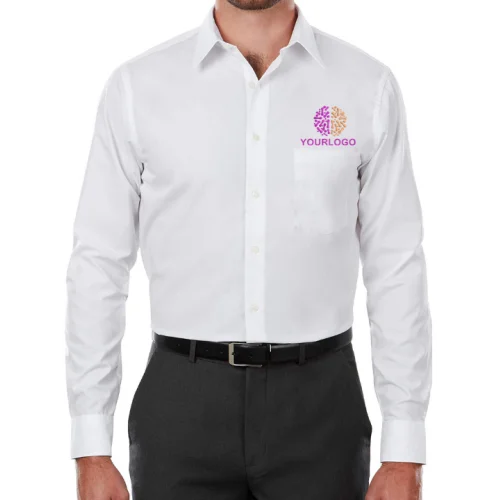 Executive White Custom Logo Shirt
