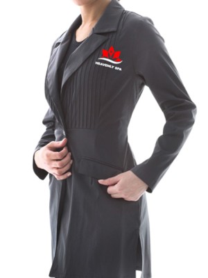 Pleated Spa Coat - Black