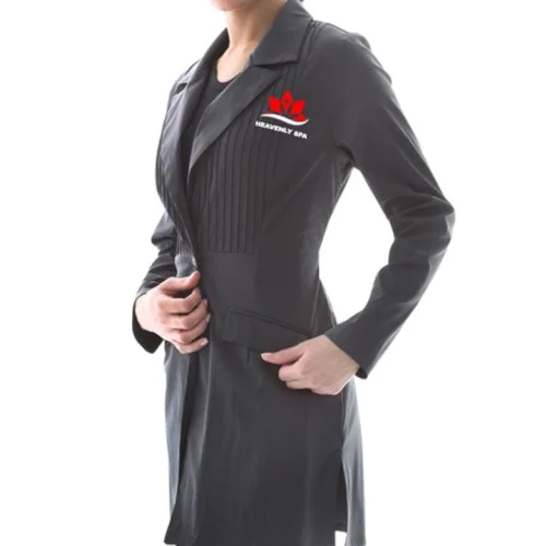 Pleated Spa Coat - Black