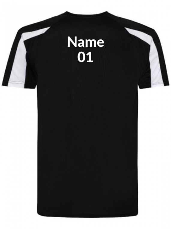 Personalized Black Sport T-Shirt Shoulder Strip
