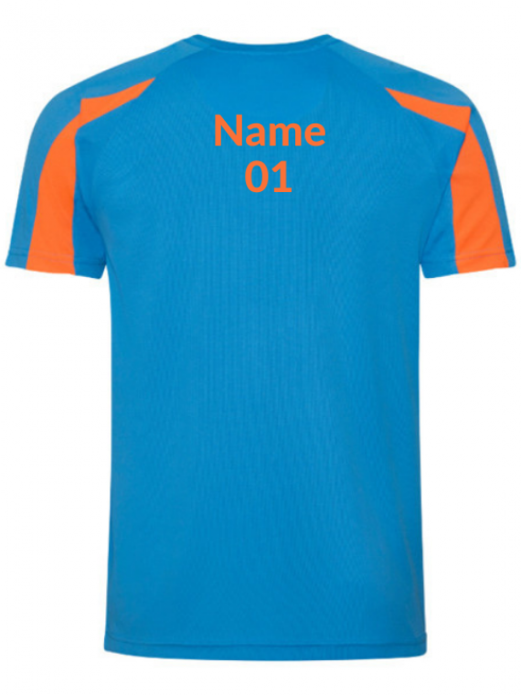 Personalized Sky Blue Sport T-Shirt Shoulder Strip