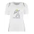 Women's Customized Sports White T-Shirt Dark Gray