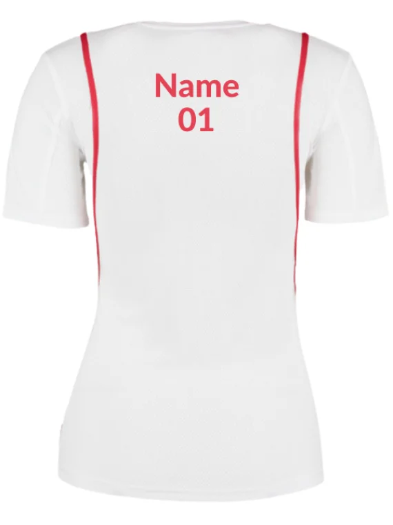 Women's Customized Sports White T-Shirt