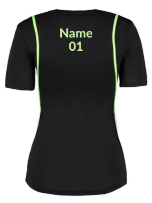 Women's Customized Sports Black T-Shirt