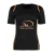 Women's Customized Sports Black T-Shirt Orange