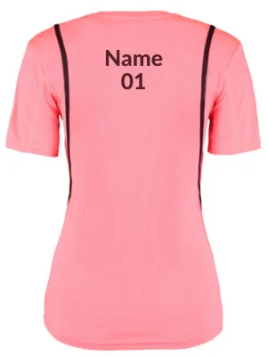 Women's Customized Sports Pink T-Shirt