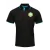 Unisex Polo Customized Sports T-Shirt Black Sky Blue