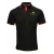 Unisex Polo Customized Sports T-Shirt Black Orange