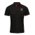 Unisex Polo Customized Sports T-Shirt Black Red