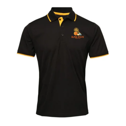 Unisex Polo Customized Sports T-Shirt Black