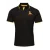 Unisex Polo Customized Sports T-Shirt Black Yellow