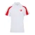 Unisex Polo Shoulder Striped Customized Sports T-Shirt White Red
