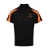 Unisex Polo Shoulder Striped Customized Sports T-Shirt Black Orange