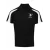 Unisex Polo Shoulder Striped Customized Sports T-Shirt Black White