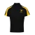 Unisex Polo Shoulder Striped Customized Sports T-Shirt Black Yellow