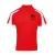 Unisex Polo Shoulder Striped Customized Sports T-Shirt Red White