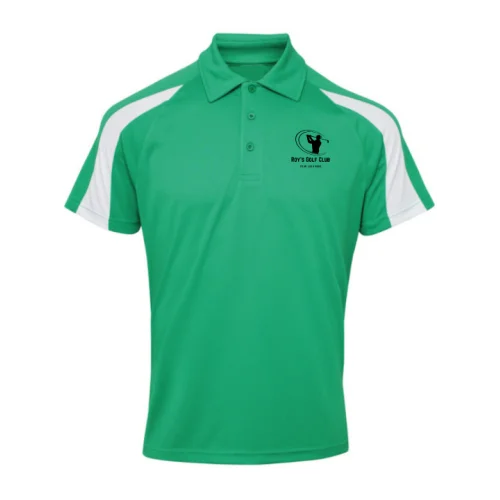 Unisex Polo Shoulder Striped Customized Sports T-Shirt – Green