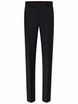 Regular-Fit Black Corporate Trouser