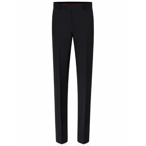 Regular-Fit Black Corporate Trouser