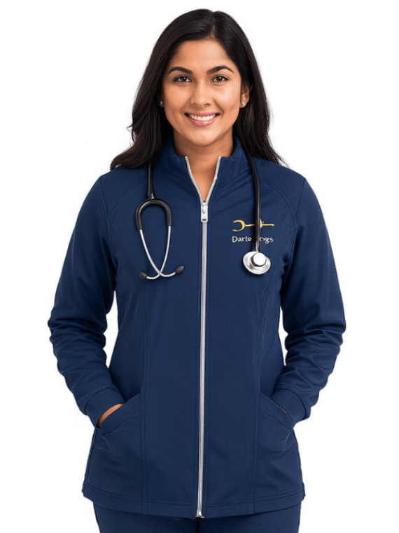 Mandarin Collar Winter Scrub Jacket