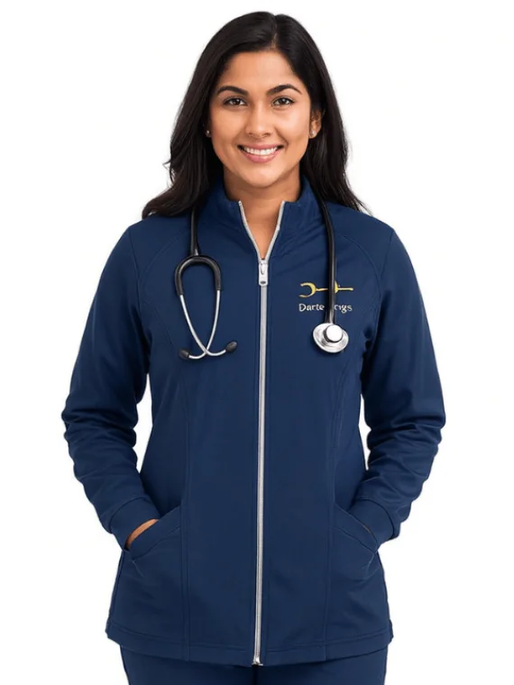 Mandarin Collar Winter Scrub Jacket