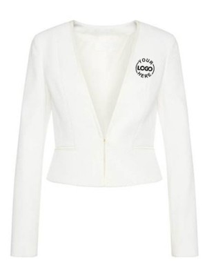 Luxe White Corporate Blazer for Women