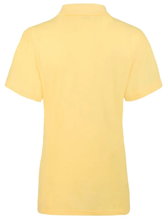 Women Premium Polo T-Shirt Yellow