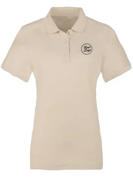Women Premium Polo T-Shirt Beige