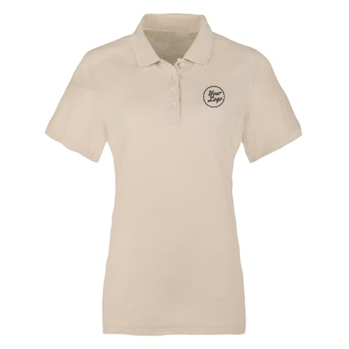 Women Premium Polo T-Shirt Beige
