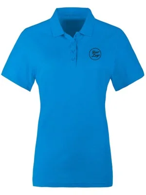 Women Premium Polo T-Shirt Blue