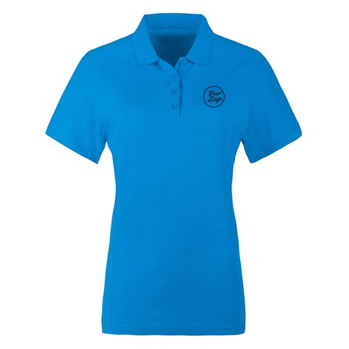 Women Premium Polo T-Shirt Blue