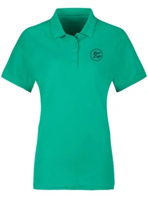 Women Premium Polo T-Shirt Green Women Premium Polo T-Shirt Green